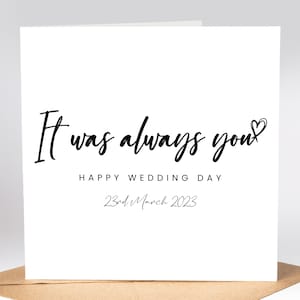 On Our Wedding Day | Husband to be on Our Wedding Day | Bride Wedding Card | It was always you Wedding Card Wedding Gift Card To My Wife