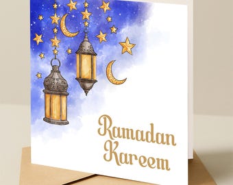 Eid Mubarak Card, Custom Eid Greeting Card, Eid Celebration Card, Personalised Islamic Card, Eid Gift Card for Family & Friends