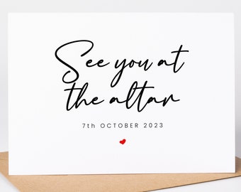 See you at the altar. Groom Wedding Day Card, Husband Card For Groom, Love Card, To My Husband, To My Wife, To My Fiancé, Wedding Day Card