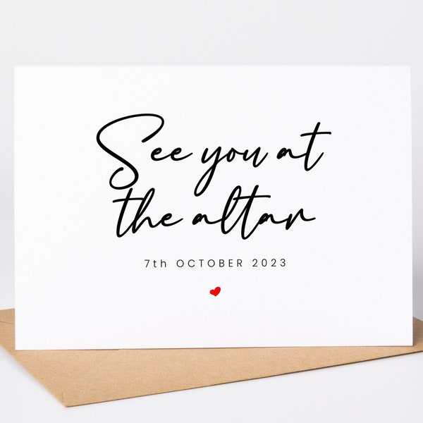 See you at the altar. Groom Wedding Day Card, Husband Card For Groom, Love Card, To My Husband, To My Wife, To My Fiancé, Wedding Day Card