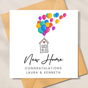 Carte pour nouvelle maison, Carte personnalisée de félicitations pour votre nouvelle maison, Carte de premier emménagement heureux, Carte pour le jour du déménagement, Carte pour nouvelle maison