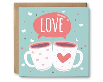 Carte Saint Valentin - LOVE Mugs