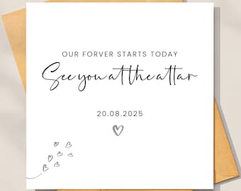 See you at the altar Wedding Day Card To my husband to be card, personalised card for groom, card for groom from bride, husband to be