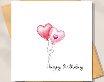 Birthday card, female birthday card, ladies birthday card, birthday cake, cupcake birthday card