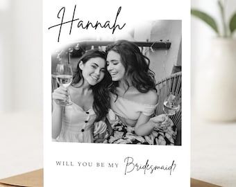 Bridesmaid Proposal | Will You Be My Bridesmaid | Photo Proposal Card | Personalised Bridesmaid Card | Bridesmaid Gift | Maid of Honour Card