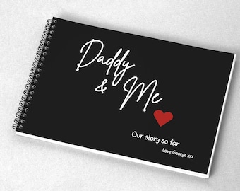 Daddy Scrap Book gift | Daddy/ Dad/ Papa & Me Scrapbook | Spiral Bound | Hardback | Birthday gift |Fathers Day Gift | Memories