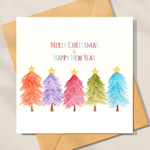 Christmas Tree Card | Watercolour | Traditional Christmas Card | Classic Christmas Card | Watercolour Christmas Tree Card Packs or Singles