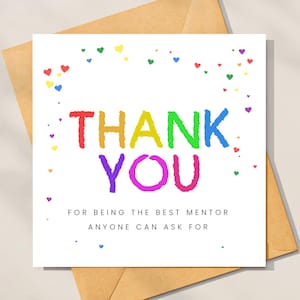 Merci d'être un si bon mentor | carte de placement, placement en soins infirmiers, placement d'étudiant, carte de remerciement de placement universitaire carte de mentor