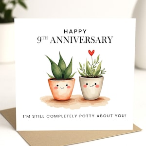 Carte d'anniversaire de 9 ans pour mari, carte de 9e anniversaire de femme, joyeux 9e anniversaire carte de 9 ans carte de voeux drôle femme mari