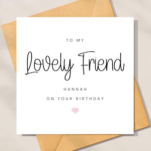 Carte d'anniversaire pour un ami spécial, Carte d'anniversaire pour un ami, Carte d'anniversaire pour un ami féminin, Cartes d'anniversaire pour elle, Belle carte d'un ami, Cadeau
