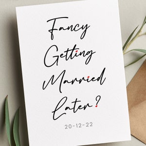 Fancy Getting Married Later Wedding Day Card, Wedding Card For Bride, wedding day card Personalised Wedding Card Fancy Getting Married Later image 2