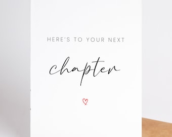 New Chapter Good Luck Card, Best Of Luck Card, Simple New Job Coworker Good Luck Gift, Cute Good Luck Card, Leaving Job Gift For Colleague