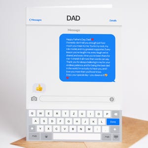 Message d'anniversaire à papa pour la fête des pères | Carte de fête des pères drôle | Cadeau fête des pères | Carte SMS à papa