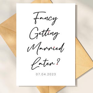Fantaisie se marier plus tard carte de mariage, carte de mariage pour la mariée, carte de jour de mariage carte de mariage personnalisée fantaisie se marier plus tard