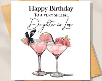 Happy Birthday daughter in law, daughter in law birthday card, happy birthday