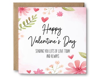 Carte de Saint-Valentin - Je vous envoie beaucoup d'amour aujourd'hui et toujours