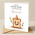New job Card - Here's a little toast to your new job, co-worker Card congratulations on your new job Exciting times, So Proud of You Card