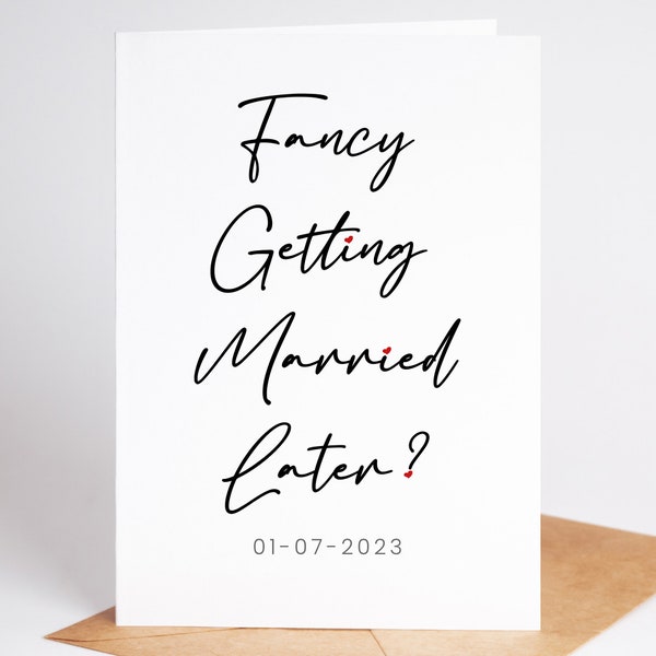 Fancy Getting Married Later Wedding Day Card, Wedding Card For Bride, wedding day card Personalised Wedding Card Fancy Getting Married Later