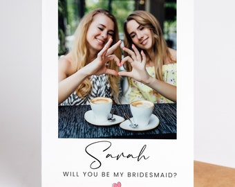 Bridesmaid Proposal | Will You Be My Bridesmaid | Photo Proposal Card | Personalised Bridesmaid Card | Bridesmaid Gift | Maid of Honour Card