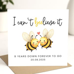 Carte d'anniversaire de 9 ans pour mari, carte de 9e anniversaire de femme, joyeux 9e anniversaire carte de 9 ans carte de voeux drôle femme mari