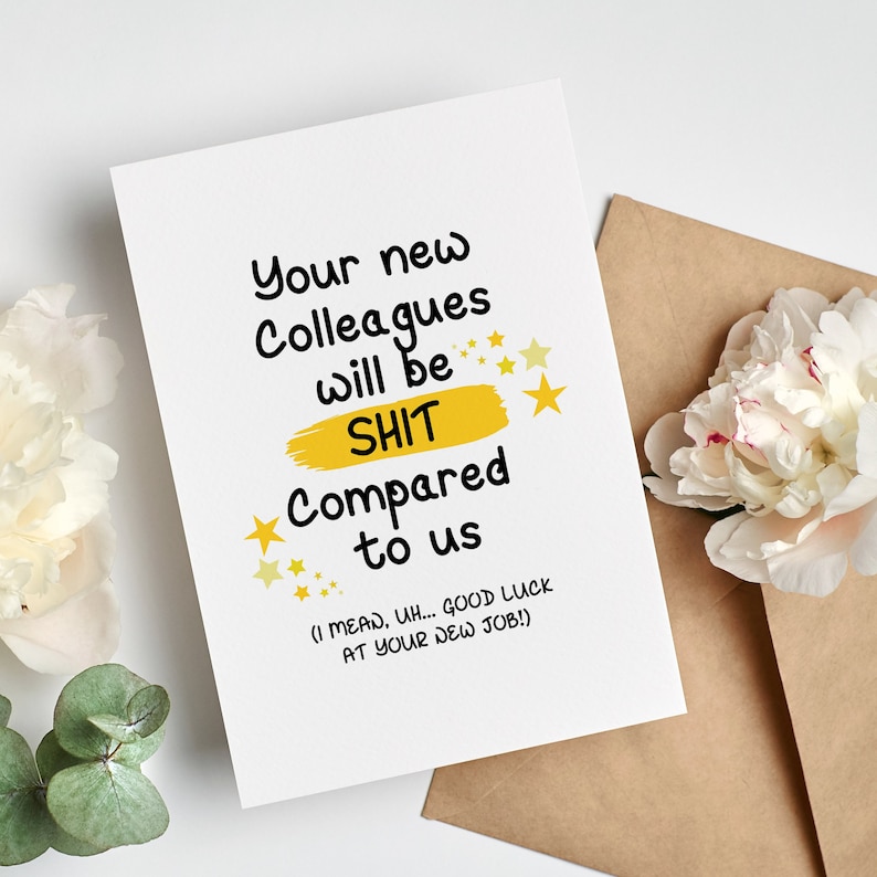 New Job Card Congratulations on Your New Job. Funny Leaving - Etsy