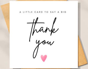 A little card to say a big thank you, teacher card