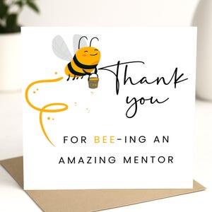 Merci d'avoir été un mentor si merveilleux | carte de placement, placement en soins infirmiers, placement d'étudiant, carte de remerciement de placement universitaire carte de mentor