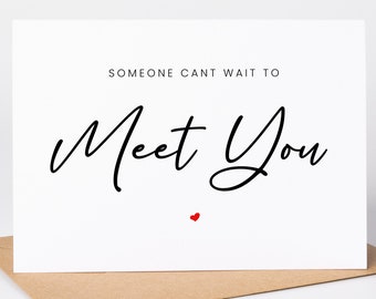 Someone Can't Wait To Meet You PREGNANCY ANNOUNCEMENT CARD, Baby announcement card, auntie, uncle, pregnancy announcement. Expecting Cards