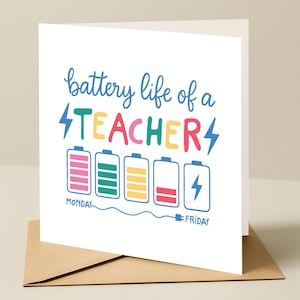 Carte de remerciement pour professeur Merci d'être un professeur merveilleux, carte de remerciement personnalisée pour professeur - Merci pour professeur