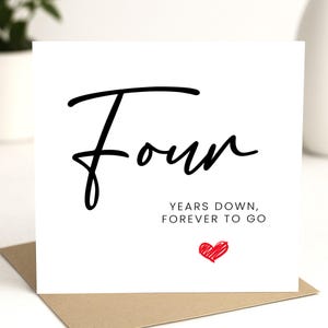 Carte du deuxième anniversaire, « Deux ans plus tard, toujours à emporter » - Cadeau d'anniversaire - Cadeau d'anniversaire pour mari/femme
