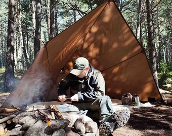 La tenda Forester: una tenda in tela Bushcraft - Tenda tradizionale Bushcraft e da campeggio con tela in cotone biologico. Resistente alla pioggia e alla putrefazione