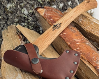 Gränsfors Wildtierbeil | Schwedisches Beil für Bushcraft & Camping | Kompaktes Forstaxt 0,6 kg | Inklusive Lederscheide