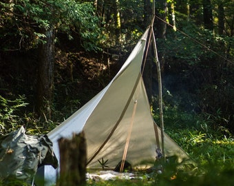 Finnish Loue Tent: a Bushcraft Canvas Tent - Traditional Bushcraft and Camping Tent with Organic Cotton Canvas. Rain-proof and Rot-resistant