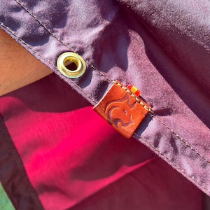 Oilskin Poncho Shelter - Perfect Poncho for Bushcraft and Outdoor Activities. A handy companion for rainy weather, hunting, hiking and LARP image 7
