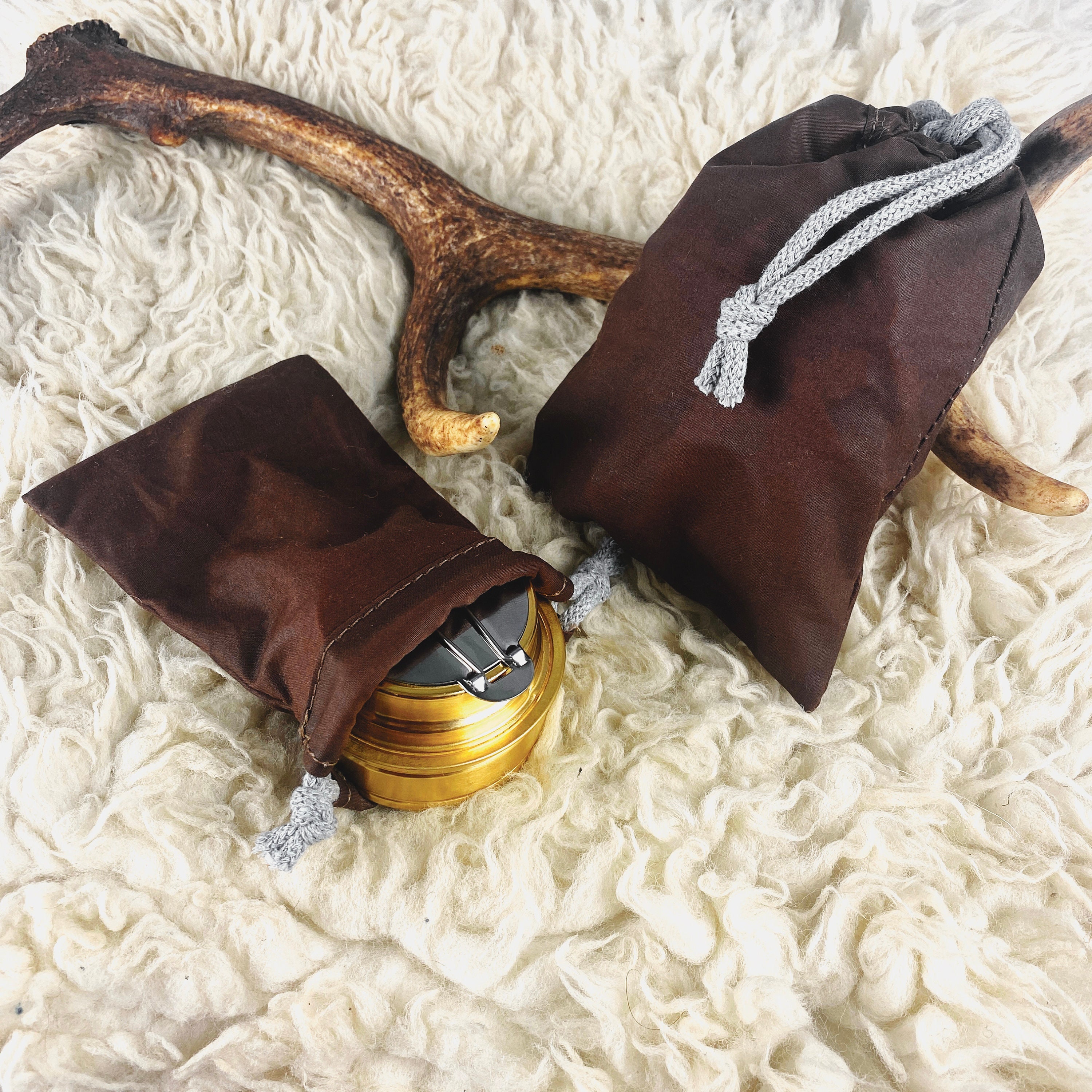 Oilskin Ditty Bag Set Bushcraft Waxed Cotton Bags Pouches Etsy