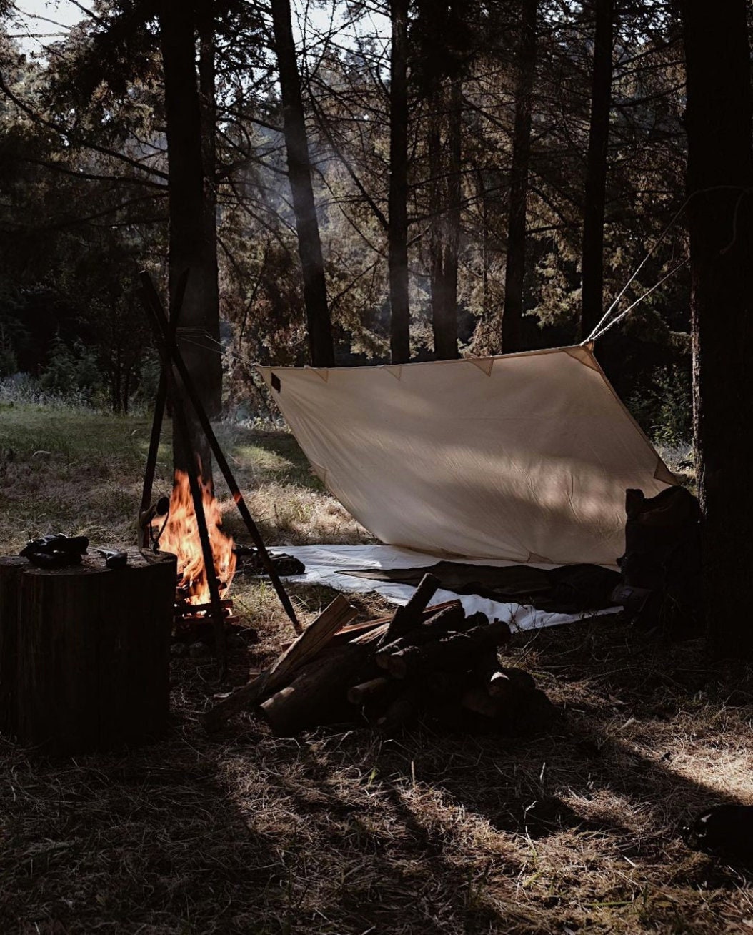 Waxed Canvas Tarp 3×3 Durable Wax Canvas Tarp - 100% Cotton 3x3m 8oz – Journeyman