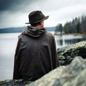 Oilskin Poncho Shelter - Perfect Poncho for Bushcraft and Outdoor Activities. A handy companion for rainy weather, hunting, hiking and LARP image 2