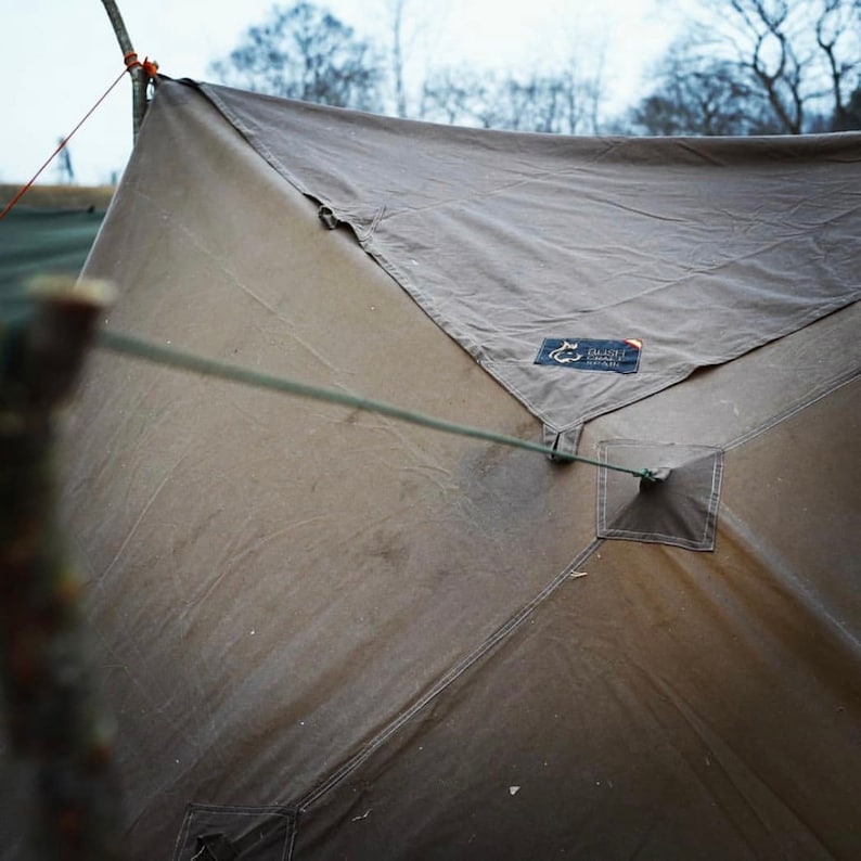 Artisanal Bushcraft Oilskin Tarp Handmade Waxed Cotton Etsy