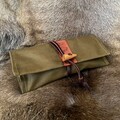 Oilskin Waxed Canvas Roll Up Pouch for a Bushcraft Fire Kit, Pipe & Tobacco or Compass. product logo