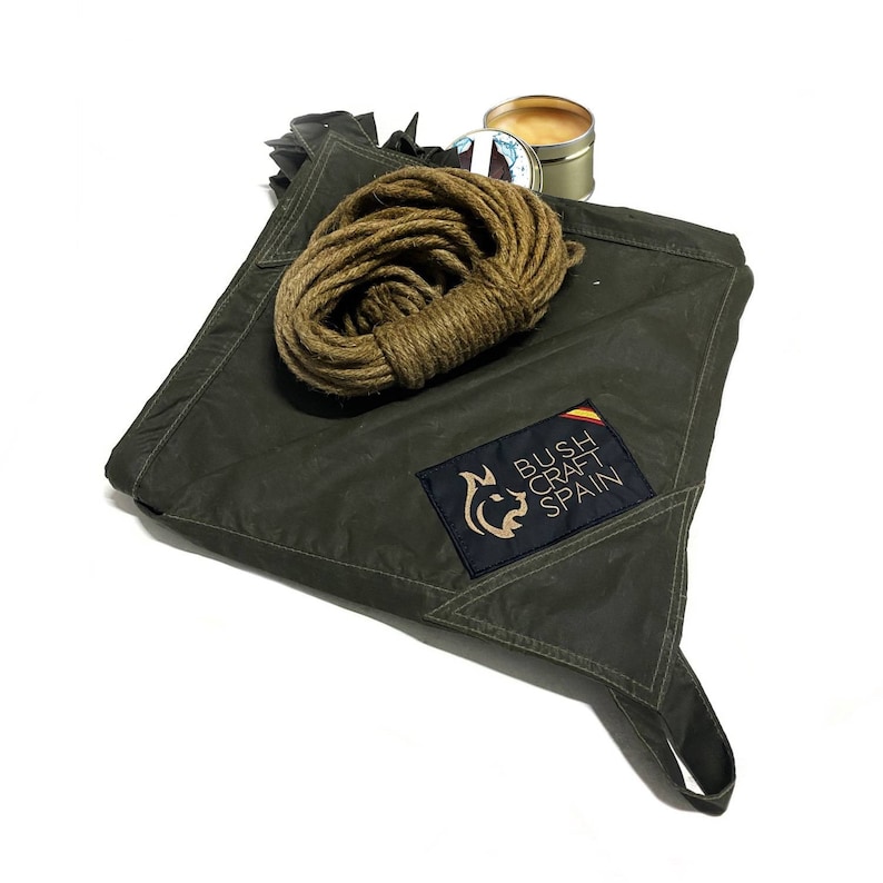 Artisanal Bushcraft Oilskin Tarp Handmade Waxed Cotton Canvas Etsy