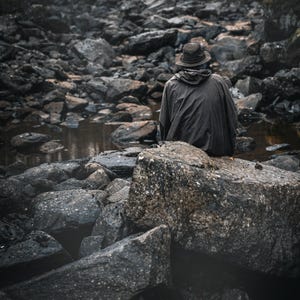 Oilskin Poncho Shelter - Perfect Poncho for Bushcraft and Outdoor Activities. A handy companion for rainy weather, hunting, hiking and LARP image 4