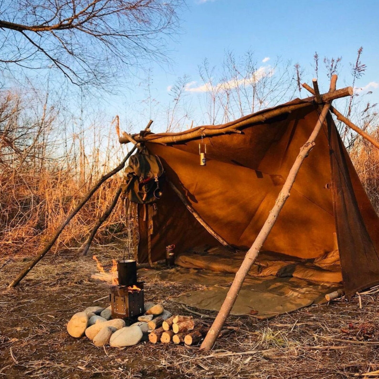 Bushcraft Spain Oilskin Tarp 3x3m Artisanal and Handmade Etsy