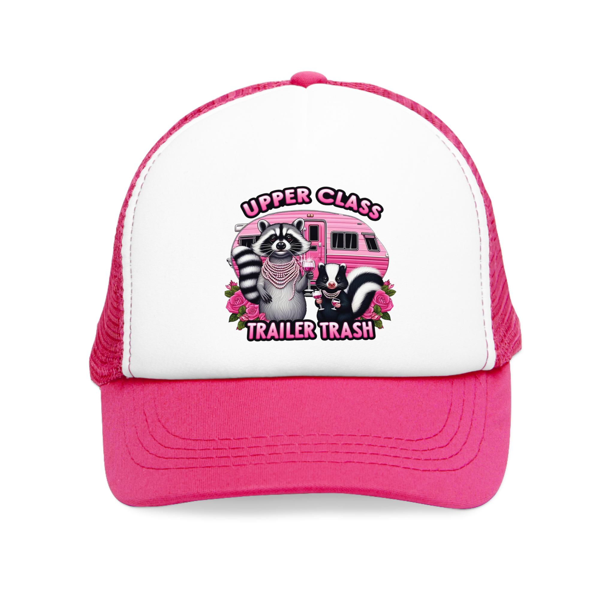 Cappello da camionista Upper Class Trailer Trash Raccoon