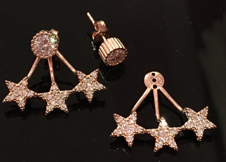 gold ear cuff ear jacket earring ear jacket gold Ear Jackets gold ear jacket gifts for her tiny star studs ear jacket spike