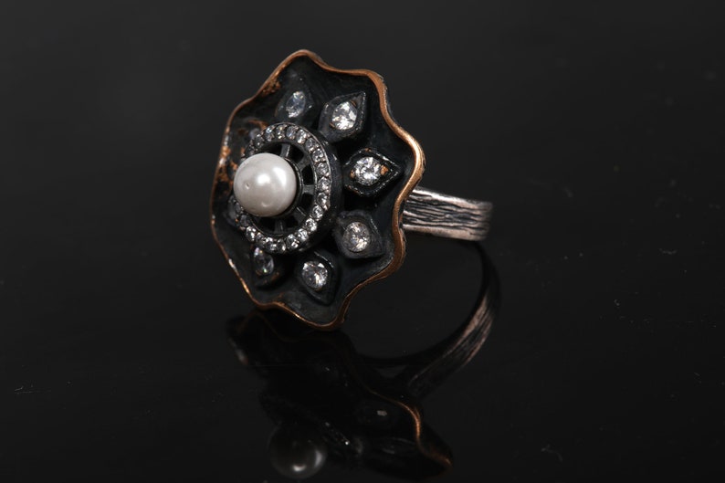 pearl 925 sterling silver,gifts for her,women silver rings,zircon rings,gifts for her