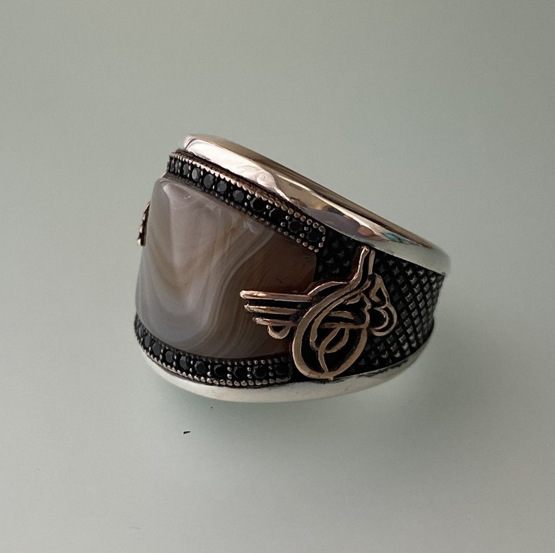 mens ring,silver mens ring,father/'s day gift for him,Silver agate Stone Men/'s Ring,gifts for her