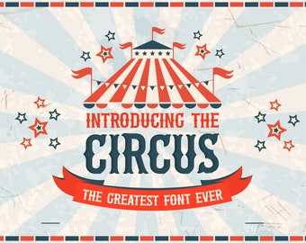 Fonts, Circus Fonts, Carnival Fonts, Craft Fonts, Crafters Fonts, Fonts for Commercial Use, Fonts for SVGs, Cute Fonts, Cricut Fonts