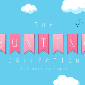 Fonts, Layered Fonts, Layering Fonts, Craft Fonts, Crafting Fonts, Cute Fonts, Bunting Fonts, Gender Reveal Fonts, Crafty Fonts, Fun Fonts
