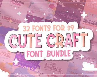 Fonts, Craft Fonts, Cute Fonts, Cricut Fonts, Crafter Fonts, Font Bundles, Girly Fonts, Cheap Fonts, Procreate Fonts, Canva Fonts, Fun Font