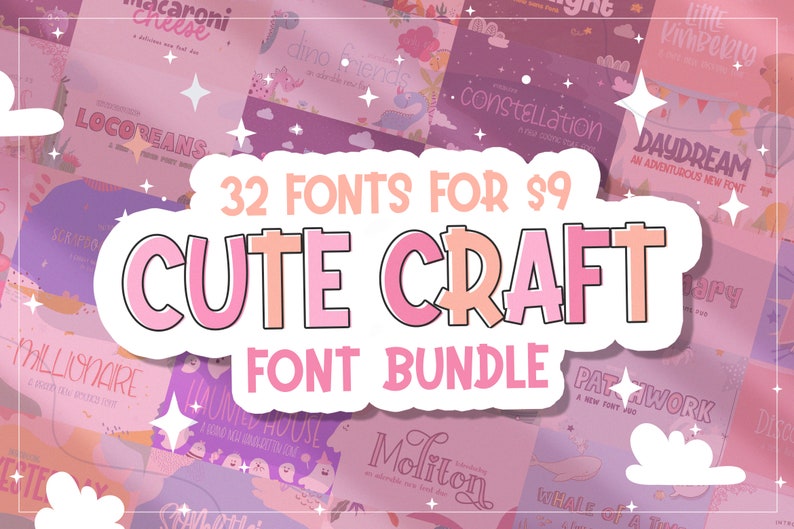 Fonts, Craft Fonts, Cute Fonts, Cricut Fonts, Crafter Fonts, Font Bundles, Girly Fonts, Cheap Fonts, Procreate Fonts, Canva Fonts, Fun Font 